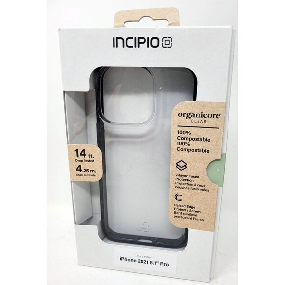 Incipio Organicore Clear Case for iPhone 13 Pro 2021 6.1" - Charcoal Black - Picture 1 of 4